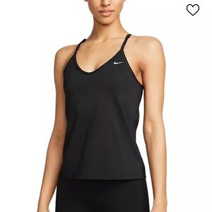 NWT Nike black racerback tank top with built in bra size M